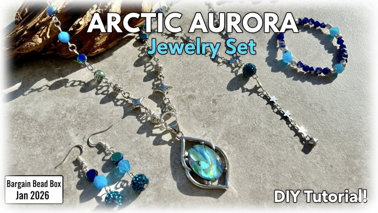 Я сделала полный набор украшений из набора бусин Arctic Aurora Bead Box 💙