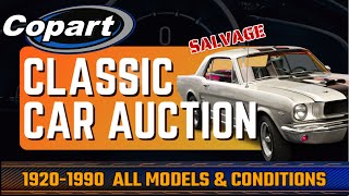 INSIDE A HUGE COPART CLASSIC CAR AUCTION [SALVAGE] 63 Pontiac 54 Lincoln & More!