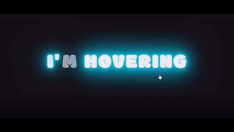 CSS Glowing Text Hover Effects  Quick Tutorial  HTML CSS