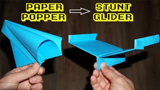 Paper Popper Transforms to a Stunt Plane! (Easy and Loud)