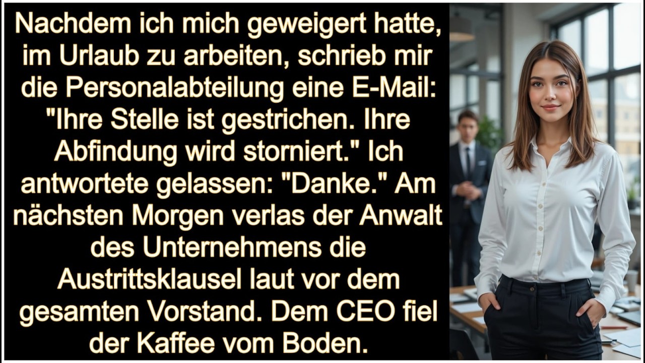 HR feuerte mich im Urlaub – Mein geheimer Vertrag kostete 2,5 Mio € – und sie bereut.