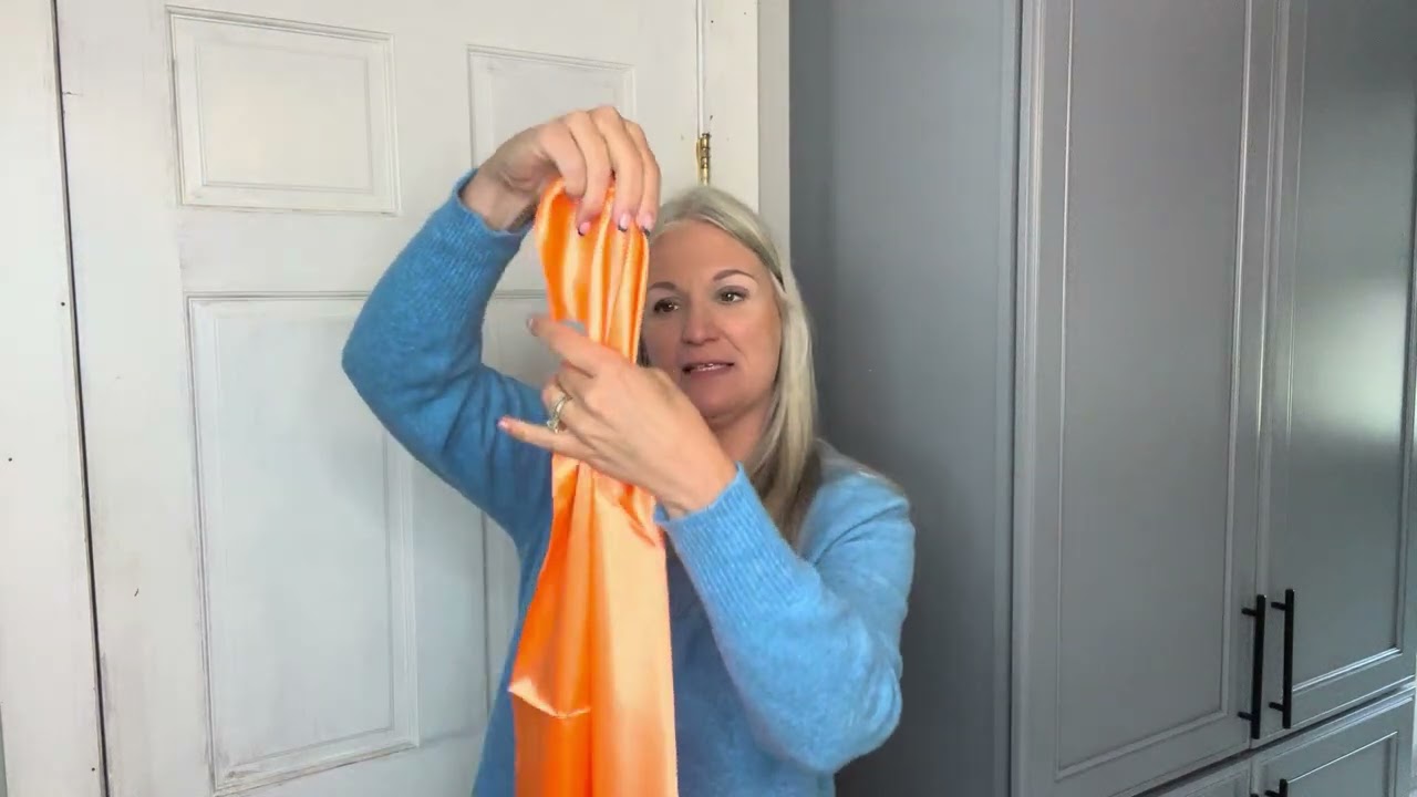Beautiful 35" Large Square Satin Head Scarf  Review 