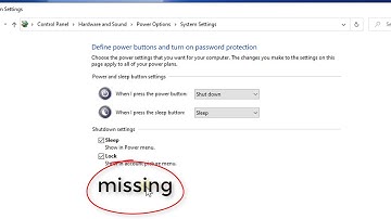 Fast startup option missing from windows 10 / 11