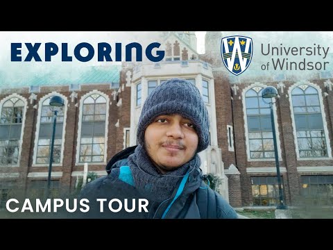 Exploring University of Windsor - Campus Tour - JANUARY 2022 | VLOG #universityofwindsor #canada