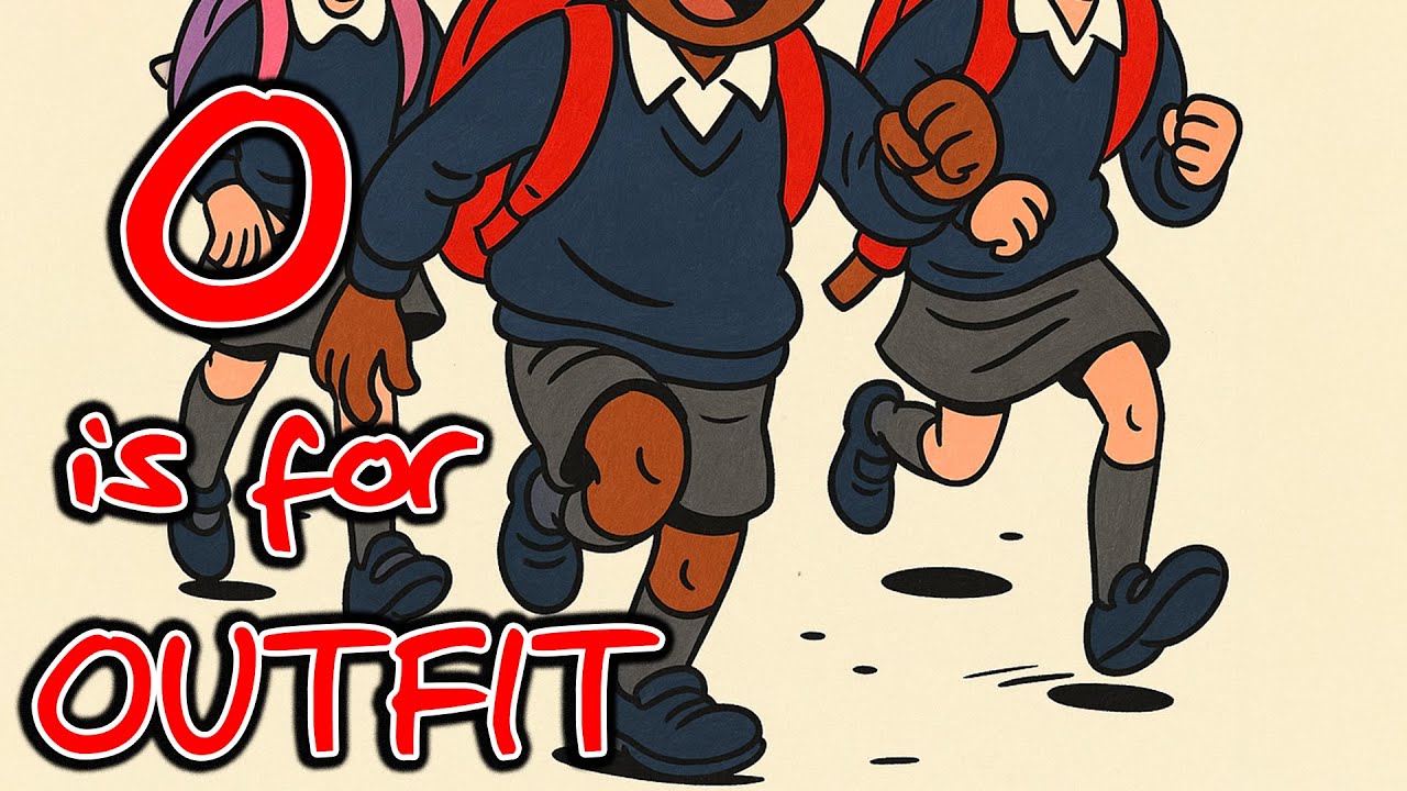O is for Outfit 👕 | ABC School Songs | Cartoon comic strip Art