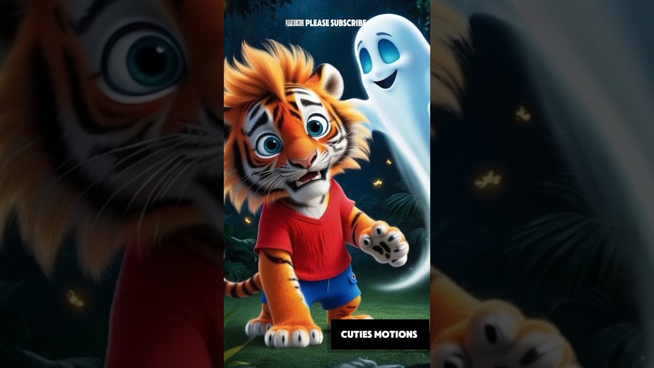 Lost Tiger Cub and the Friendly Ghost #funny #tiger #ghost
