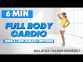 Full Body Workout  🔥  Just 6 Minutes  🔥  High Impact and Low Impact Options - Fat Burn Cardio
