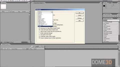 Dome3D Tutorial on the Secret Adobe After Effects Menu.