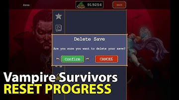 How to reset progress in Vampire Survivors in 15 seconds