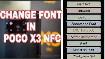 How to change font[POCO X3 NFC]