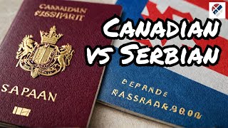 Serbian Passport vs Canadian Passport 2026: Pros, Cons, & Visa-Free Travel Benefits