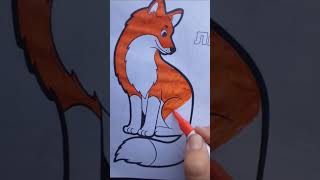 Coloring book fox drawing #drawing #art #coloringbook #easydrawing #sketch #coloring #draw