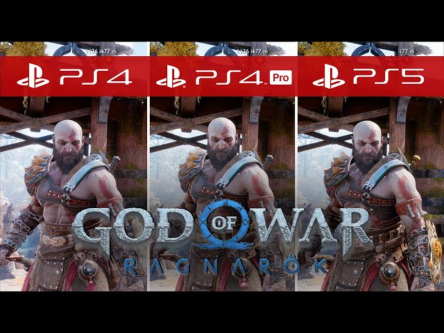 God of War Ragnarok Comparison - PS5 vs. PS4 Pro vs. PS4 / Resolution Mode  vs. Performance Mode 