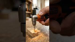 Mini Right Angle Drill 🔥 Real Wood Drilling in Macro! #shorts