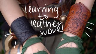 DIY Leather Pirate Cuffs | Learning to Tool Leather