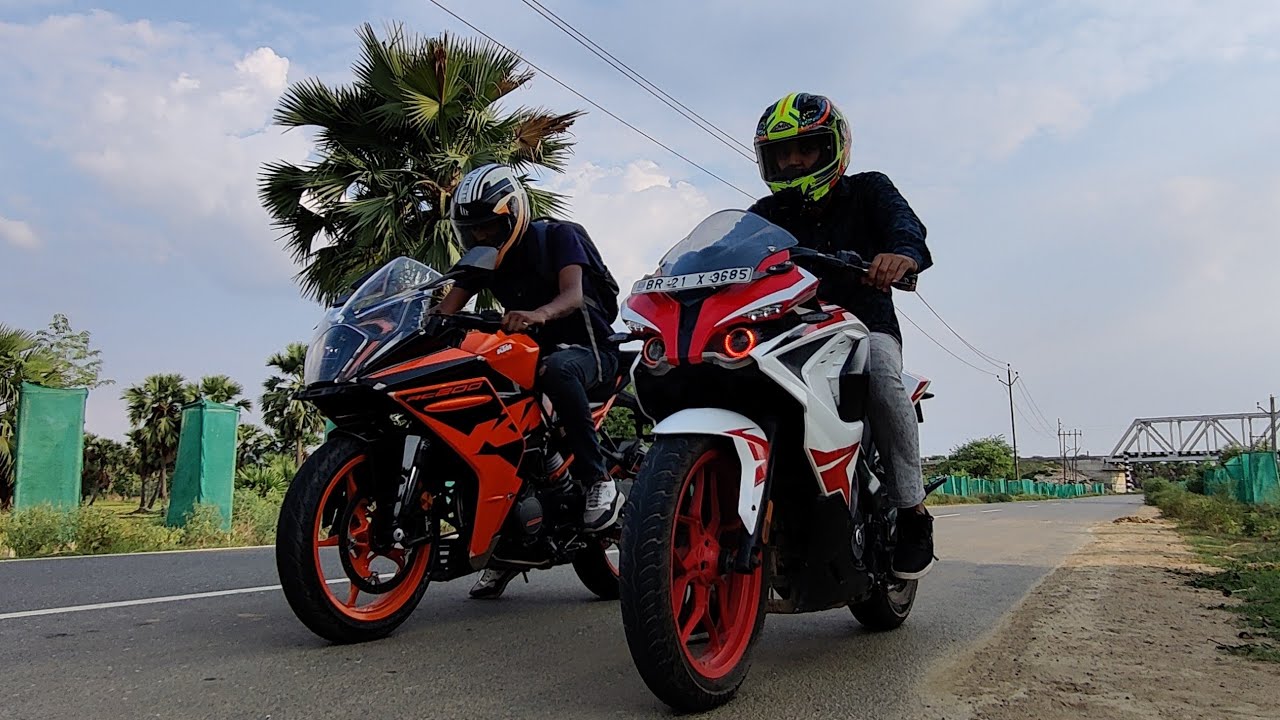 Pulsar R200 Racing Rc200 Bs6 Vs Pulsar Rs200 Bs6 Drag Race + Rolling Race - YouTube