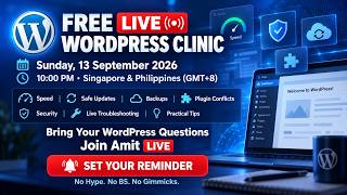 Full WordPress SLOW, Outdated or HACKED 🔴 LIVE WordPress Clinic + Practical Fixes & Q&A #wordpress News