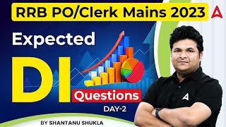 RRB PO/ Clerk Mains 2023 | Expected DI Questions | Maths by Shantanu Shukla