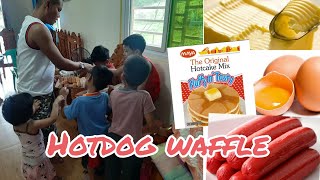 How To Make Hotdog Waffle Paayuda Sa Mga Bata Mhackla Vlogs