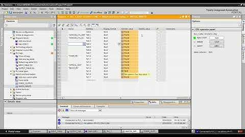 SIEMENS TIA - Watch Input Table