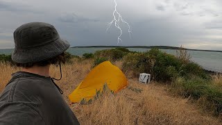 Alone Overnight On Tiny Island - Big Surprise Storm!!