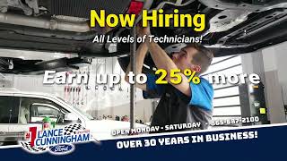 Now Hiring Service & Parts Professionals at Lance Cunningham Ford