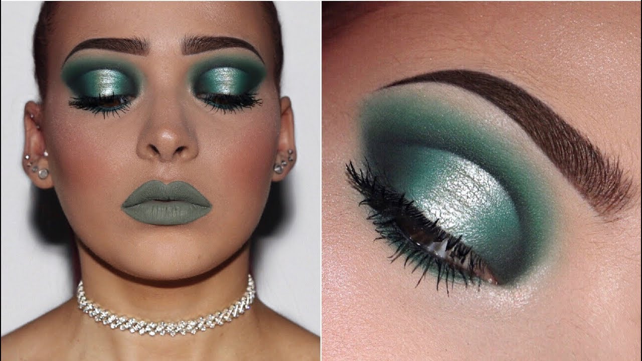 Forest Green Halo Eye Makeup Tutorial YouTube