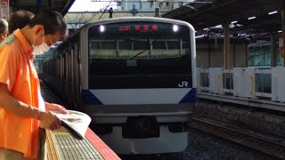 326M E531系0番台水ｶﾂK404編成+E531系0番台水ｶﾂK465編成  柏入線シーン