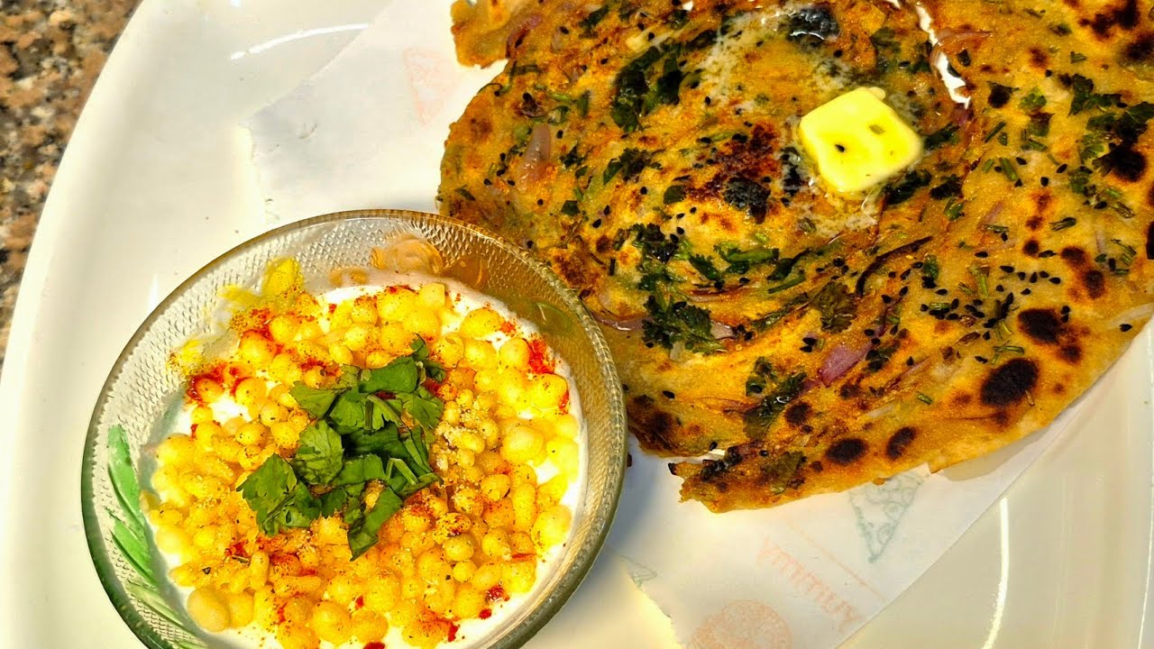 Punjabi Pyaz Paratha  परतदार लच्छा मसाला प्याज़ परांठा । Breakfast Lunch Onion Laccha Paratha