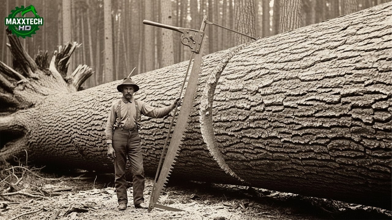Before Electricity: How America Cut Down 300-Year-Old Trees Before Chainsaws Existed