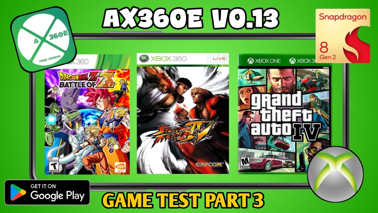 Ax360e v0.13 | Game Test Part 3 | Xbox 360 Emulator on Android | SD 8 Gen 2 