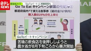 感染拡大「ＧｏＴｏイート」に慎重意見も　2020年7月29日放送『news zero』より