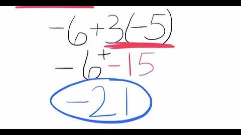 Answer: -21 Multiplying & dividing integers #23