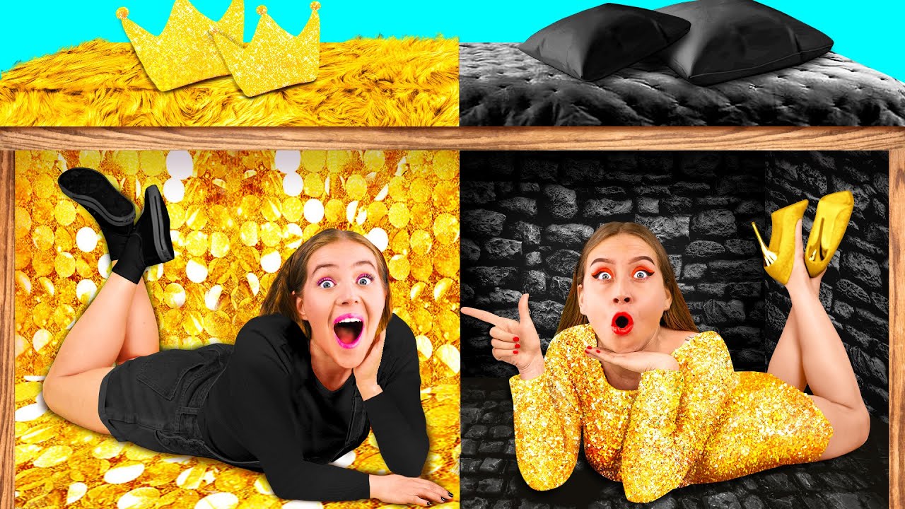 غرف سرية تحت السرير | ريتش vs كسر مواقف مضحكة Teen Challenge