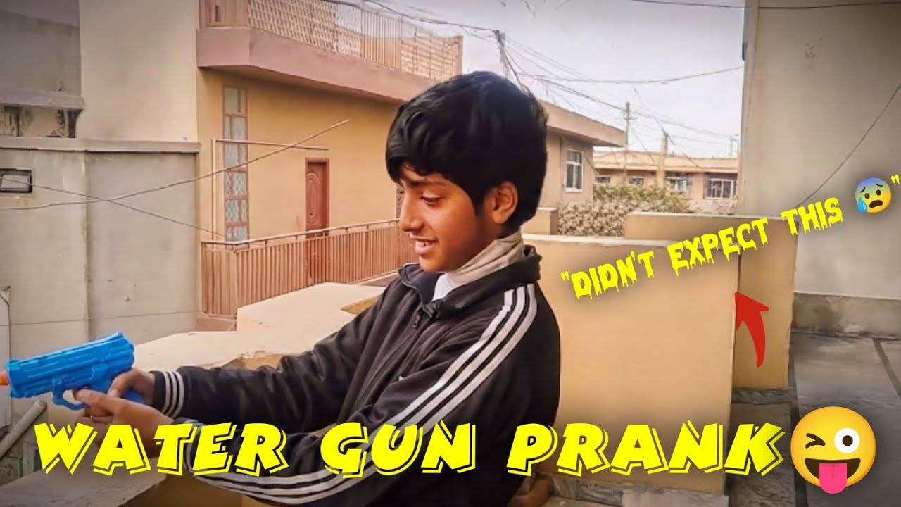 A fun water gun prank  that went totally unexpected 🔫😅