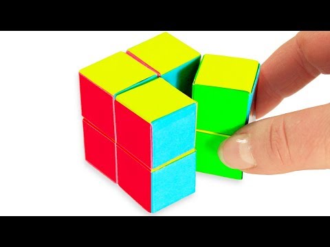 Оригами из бумаги куб трансформер видео