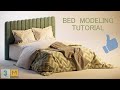 Modeling bed autodesk 3ds max  marvelous designer