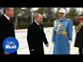 Erdogan greets Putin with welcome ceremony - Daily Mail