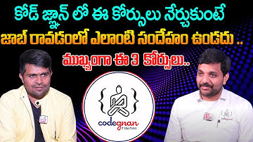 Codegnan Institute | JAVA, PYTHON, DATA SCIENCE Coding Best For Freshers | IT Job Opportunities?