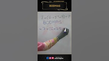 BODMAS Rule 7+(6×5^2+3)=?  | AS Learning Point #shorts #aslearningpoint