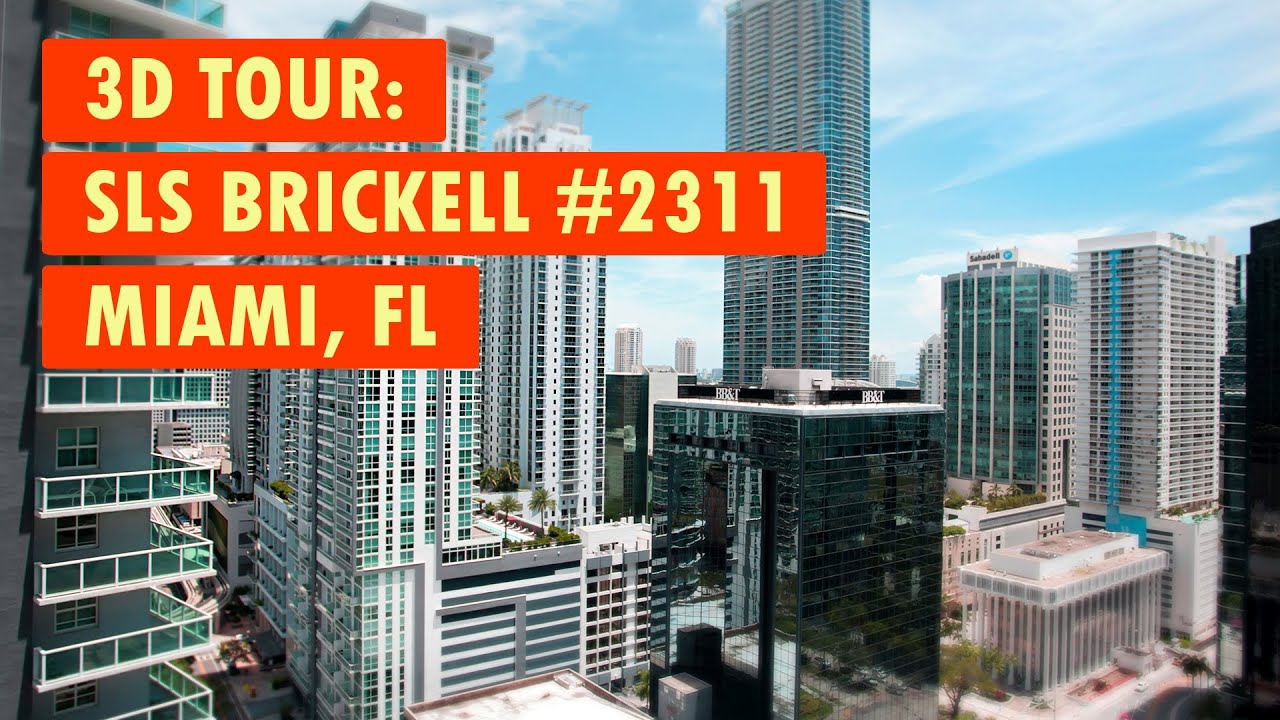 3D Tour: 2 Beds | 2 Baths | 868 SF Condo in SLS Brickell, Miami FL