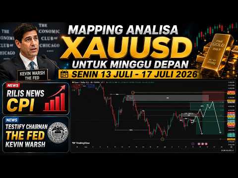 MAPPING ANALISA XAUUSD (GOLD) UNTUK MINGGU DEPAN SENIN 13 JULI - 17 JULI 2026 | SMART MONEY CONCEPT
