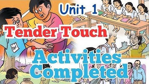 Class 3|Tender Touch |Unit 1|Activities completed|Class3|Kerala State Syllabus