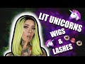 Lit unicorns wigs lashes and more reviewunboxing  my new wigs  holly huntty