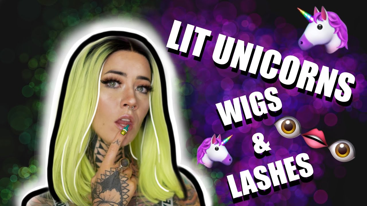 Lit Unicorns Wigs Lashes and more! Review/unboxing - MY NEW WIGS ...