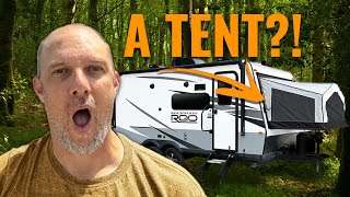 Hybrid Travel Trailer with Tentlike Bedrooms. RV Review Rockwood Roo 21SS