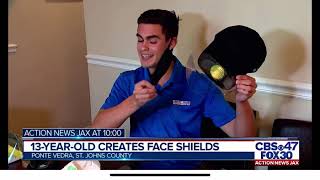 13Yo Boy Invented Face Shield Solution