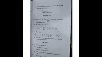 MDU BSc honour 4 th semester Mathematics sequence and series 2021