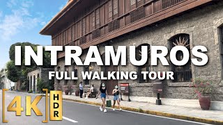 Walking tour inside The Walled City of the Old Manila  Intramuros | 4K HDR | TFH TV | Philippines