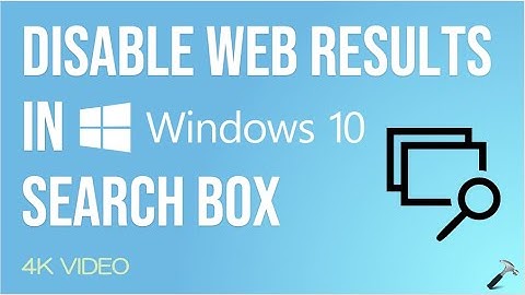 Disable web results in Windows 10 search box